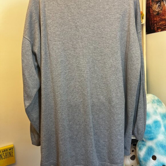 Lands End Gray Long Sleeve Knit Pullover Sweater Women’s Plus 1X 16W 18W - Picture 2 of 5